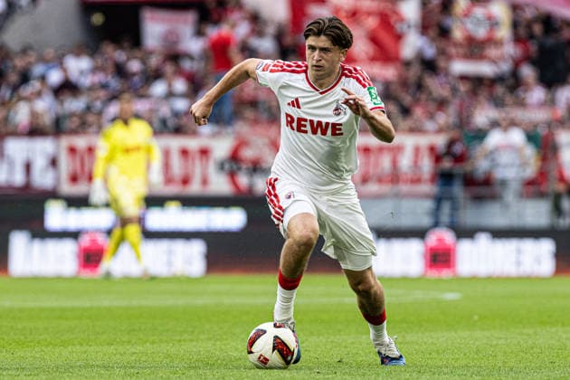 1.Bundesliga: 1. FC Köln - SV Werder Bremen; 12.09.2026 Mikey Moore (1. FC Köln, 47), Auf dem Trikot ist 1st Start Patch, Startelfdebüt-Patch (Topps). 1.Fußball Bundesliga 3. Spieltag: 1. FC Köln - SV Werder Bremen; RheinEnergieStadion, Köln; 12.09.2026 DFL regulations prohibit any use of photographs as image sequences and or quasi video. *** 1 Bundesliga 1 FC Cologne SV Werder Bremen September 12, 2026 Mikey Moore 1 FC Cologne, 47, The jersey features a 1st Start patch and a Starting Lineup Debut patch. Topps 1 Soccer Bundesliga, Matchday 3: 1 FC Cologne vs. SV Werder Bremen at RheinEnergieStadion, Cologne, September 12, 2026. DFL regulations prohibit any use of photographs as image sequences and or quasi-video Copyright: xBEAUTIFULxSPORTS Buriakovx