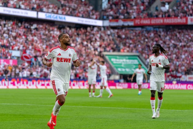 Torschuetze zum 1:0 fuer Koeln Linton Maina (1.FC Koeln, 37, Gideon Mensah (1.FC Koeln, 14) 1.FC Köln vs. SV Werder Bremen, Fussball, Bundesliga, 3.Spieltag, Saison 2026 27, 12.09.2026, DFL REGULATIONS PROHIBIT ANY USE OF PHOTOGRAPHS AS IMAGE SEQUENCES AND OR QUASI-VIDEO, 1.FC Köln vs. SV Werder Bremen, Fussball, Bundesliga, 3.Spieltag, Saison 2026 27, 12.09.2026 Köln *** Goal scorer for Cologne s 1–0 win: Linton Maina, 1. FC Köln, 37, Gideon Mensah, 1. FC Köln, 14. 1. FC Köln vs. SV Werder Bremen, Soccer, Bundesliga, Matchday 3, 2026–27 Season, September 12, 2026, DFL regulations prohibit any use of photographs as image sequences and or quasi-video, 1. FC Köln vs. SV Werder Bremen, Soccer, Bundesliga, Matchday 3, 2026–27 Season, September 12, 2026, Cologne Copyright: xEibner-Pressefoto LukasxBaldygax EP_LBA