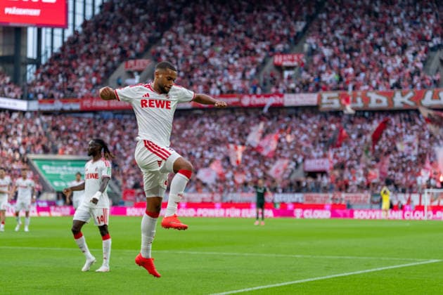 Torschuetze zum 1:0 fuer Koeln Linton Maina (1.FC Koeln, 37, Jubel, Faust, Emotion 1.FC Köln vs. SV Werder Bremen, Fussball, Bundesliga, 3.Spieltag, Saison 2026 27, 12.09.2026, DFL REGULATIONS PROHIBIT ANY USE OF PHOTOGRAPHS AS IMAGE SEQUENCES AND OR QUASI-VIDEO, 1.FC Köln vs. SV Werder Bremen, Fussball, Bundesliga, 3.Spieltag, Saison 2026 27, 12.09.2026 Köln *** Goal scorer for Cologne s 1-0 win: Linton Maina, 1. FC Köln, 37, Celebration, fist pump, emotion; 1. FC Köln vs. SV Werder Bremen, soccer, Bundesliga, Matchday 3, 2026–27 season, September 12, 2026, DFL regulations prohibit any use of photographs as image sequences and or quasi-video, 1 FC Cologne vs. SV Werder Bremen, soccer, Bundesliga, Matchday 3, 2026–27 season, December 9, 2026, Cologne Copyright: xEibner-Pressefoto LukasxBaldygax EP_LBA