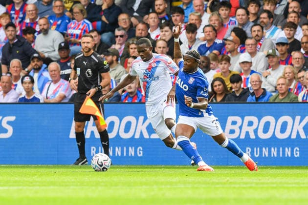 Crystal Palace v Ipswich Town, Premier League Abdul Fatawu Issahaku of Ipswich Town in action during the Premier League match between Crystal Palace and Ipswich Town at Selhurst Park, London, UK on 12 September 2026. London Selhurst Park Greater London UK Editorial use only DataCo restrictions apply See www.football-dataco.com , Copyright: xJeffxMoodx PSI-24873-0043