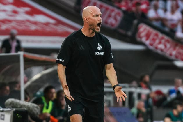 12.09.2026, xjmrgnx, Fussball 1.Bundesliga, 1.FC Koeln - SV Werder Bremen v.l. Chef-Trainer Rene Wagner (Koeln) schreit an der Seitenlinie (DFL DFB REGULATIONS PROHIBIT ANY USE OF PHOTOGRAPHS as IMAGE SEQUENCES and or QUASI-VIDEO) Koeln *** September 12, 2026, xjmrgnx, Soccer, Bundesliga 1, 1. FC Köln vs. SV Werder Bremen: Head Coach René Wagner of Köln shouts from the sideline. DFL and DFB regulations prohibit any use of photographs as image sequences and or quasi-video. Köln