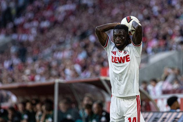 1.Bundesliga: 1. FC Köln - SV Werder Bremen; 12.09.2026 Gideon Mensah (1. FC Köln, 14) 1.Fußball Bundesliga 3. Spieltag: 1. FC Köln - SV Werder Bremen; RheinEnergieStadion, Köln; 12.09.2026 DFL regulations prohibit any use of photographs as image sequences and or quasi video. *** 1 Bundesliga 1 FC Cologne SV Werder Bremen September 12, 2026 Gideon Mensah 1 FC Cologne, 14 1 German Bundesliga Matchday 3 1 FC Cologne SV Werder Bremen RheinEnergieStadion, Cologne, September 12, 2026 DFL regulations prohibit any use of photographs as image sequences and or quasi-video Copyright: xBEAUTIFULxSPORTS Buriakovx