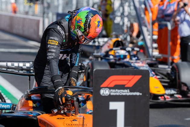 Lando Norris (McLaren Mastercard F1 Team, 01) steigt nach dem Qualifying aus seinem McLaren MCL40 aus, Grosser Preis von Spanien, Motorsport, Formel 1, Saison 2026, 12.09.2026 Grosser Preis von Spanien, Motorsport, Formel 1, Saison 2026, 12.09.2026 Madrid *** Lando Norris of the McLaren Mastercard F1 Team, No. 01, steps out of his McLaren MCL40 after qualifying, Spanish Grand Prix, Motorsports, Formula 1, 2026 Season, September 12, 2026 Spanish Grand Prix, Motorsports, Formula 1, 2026 season, September 12, 2026 Madrid Copyright: xEibnerxPressefoto ChristianxLangx EP_CLG