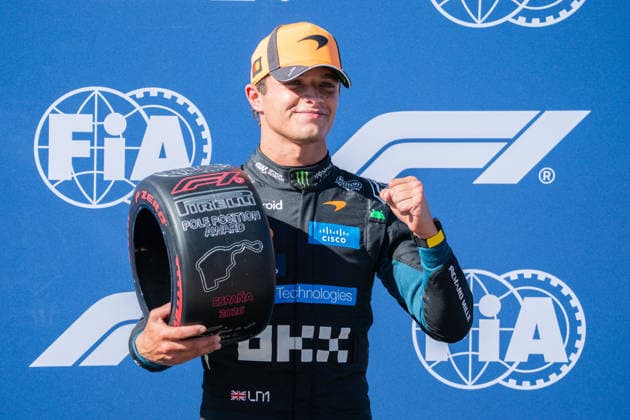 Lando Norris (McLaren Mastercard F1 Team, 01) nach dem Qualifying mit dem Pole Position Award, Circuito de Madring, Grosser Preis von Spanien, Motorsport, Formel 1, Saison 2026, 12.09.2026 Grosser Preis von Spanien, Motorsport, Formel 1, Saison 2026, 12.09.2026 Madrid *** Lando Norris, McLaren Mastercard F1 Team, holding the Pole Position Award after qualifying, Circuito de Madrid, Spanish Grand Prix, Motorsports, Formula 1, 2026 Season, September 12, 2026 Spanish Grand Prix, Motorsports, Formula 1, 2026 Season, September 12, 2026 Madrid Copyright: xEibnerxPressefoto ChristianxLangx EP_CLG