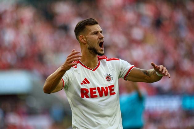 12.09.2026, GER, Fussball, Herren, Bundesliga , 1. Bundesliga, Saison 2026 2027, 1. FC Köln - SV Werder Bremen Tom Krauß (KOE) gestikuliert, Gestik *** September 12, 2026, GER, Soccer, Men s, Bundesliga, 1. Bundesliga, 2026–2027 Season, 1. FC Köln vs. SV Werder Bremen, Tom Krauß (KOE) gesturing, gestures Copyright: xSvenxHanischx