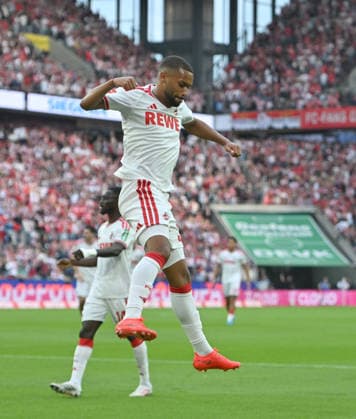 Jubel Linton Maina (1. FC Köln) nach seinem Tor zum 1:0, Fussball 1. Bundesliga, 3.Spieltag, 1. FC Koeln - SV Werder Bremen, am 12.09.2026 in Koeln Deutschland. DFL regulations prohibit any use of photographs as image sequences and or quasi-video Â *** Linton Maina of 1. FC Köln celebrates after scoring the 1-0 goal, Soccer, Bundesliga 1, Matchday 3, 1. FC Köln vs. SV Werder Bremen, on September 12, 2026, in Cologne, Germany. DFL regulations prohibit any use of photographs as image sequences and or quasi-video.