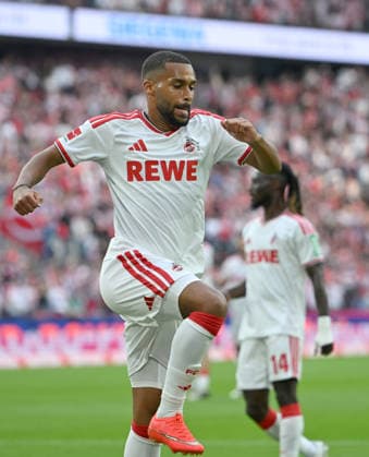 Jubel Linton Maina (1. FC Köln) nach seinem Tor zum 1:0, Fussball 1. Bundesliga, 3.Spieltag, 1. FC Koeln - SV Werder Bremen, am 12.09.2026 in Koeln Deutschland. DFL regulations prohibit any use of photographs as image sequences and or quasi-video Â *** Linton Maina of 1. FC Köln celebrates after scoring the 1-0 goal; Soccer, Bundesliga 1, Matchday 3, 1. FC Köln vs. SV Werder Bremen, on September 12, 2026, in Cologne, Germany. DFL regulations prohibit any use of photographs as image sequences and or quasi-video.