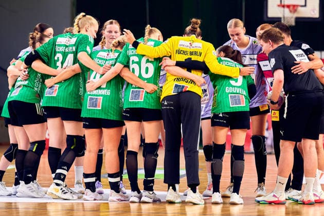 Fuechse Berlin, Mannschaftsbild, GER, 2. Handball - Bundesliga Frauen, Fuechse Berlin vs. Rostocker HC (Rostock Dolphins), Saison 2026 27, 3. Spieltag, 12.09.2026, GER, 2. Handball - Bundesliga Frauen, Fuechse Berlin vs. Rostocker HC (Rostock Dolphins), Saison 2026 27, 3. Spieltag, 12.09.2026, Berlin