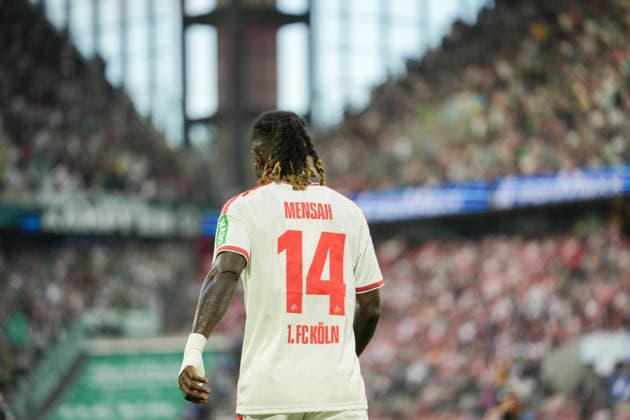 Deutschland: 1.Bundesliga 2026 2027 3. Spieltag, 1.FC Köln vs SV Werder Bremen, Samstag, 12.09.2026 RheinEnergieStadion (Köln, Nordrhein-Westfalen, Deutschland) Gideon Mensah (1. FC Köln, 14) *** Germany 1 Bundesliga 2026–2027, Matchday 3: 1. FC Köln vs. SV Werder Bremen, Saturday, September 12, 2026, RheinEnergieStadion, Cologne, North Rhine-Westphalia, Germany; Gideon Mensah, 1. FC Köln, 14 Copyright: xMerlexKölkingx
