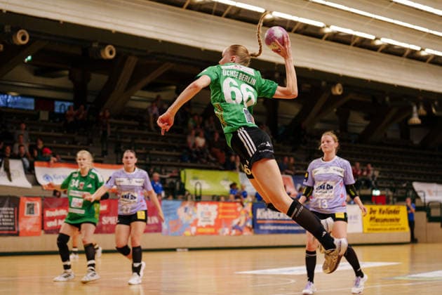 2. Alsco Handball Bundesliga Frauen - 3. Spieltag: Füchse Berlin - Rostocker Handball Club Alissa Katharina Werle (Füchse Berlin, 66) beim Sprungwurf am 12.09.2026 in der Sporthalle Charlottenburg, Berlin (Berlin) Berlin Sporthalle Charlottenburg Berlin Deutschland