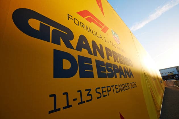 RECORD DATE NOT STATED 12th September 2026; Circuito de Madring, Madrid, Spain; Formula 1, Spanish Grand Prix, Qualifying Day; General view of Spanish Formula 1 Grand Prix banner early in morning MattxBenxStone