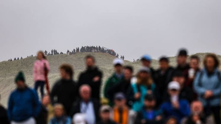 2026 Amgen Irish Open - Third Round, Trump International Golf Links, Doonbeg 12 9 2026 A view of the crowds following Shane Lowry™s group on the fifteenth green A view of the crowds following Shane Lowry™s group on the fifteenth green 12 9 2026  Copyright: xx BB3_7980