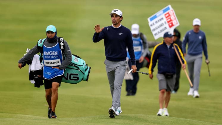2026 Amgen Irish Open - Third Round, Trump International Golf Links, Doonbeg 12 9 2026 Joaquin Niemann walks up the eighteenth fairway Joaquin Niemann walks up the eighteenth fairway 12 9 2026  Copyright: xx BB3_8023