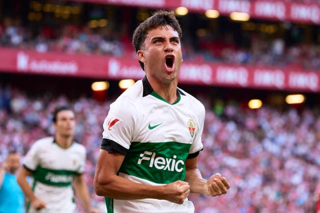 Athletic Club de Bilbao v Elche CF - LaLiga EA Sports BILBAO, SPAIN - SEPTEMBER 12: Facundo Buonanotte of Elche CF celebrates after scoring his team s first goal during the LaLiga EA Sports 2026 27 match between Athletic Club de Bilbao and Elche CF at San Mames Stadium, on September 12, 2026 in Bilbao, Spain. (Photo by Marcos Calvo Photo Players Images Magara Press) Bilbao Estadio de San Mames Spain Copyright: xMarcosxCalvox