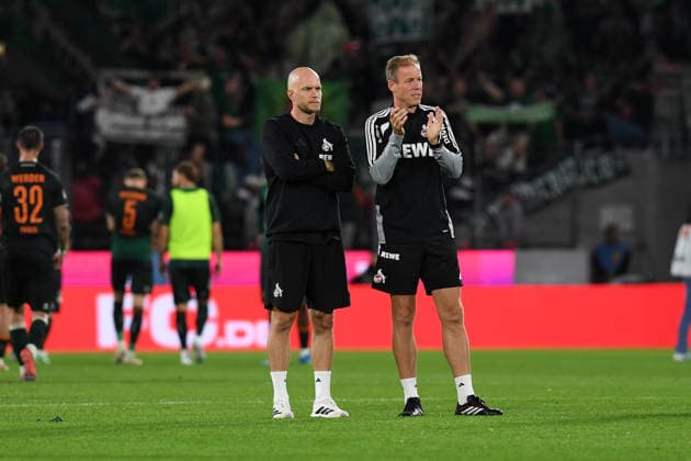 Trainer Rene Wagner (1. FC Koeln) RenÃ Wagner (1. FC Koeln) und Co-Trainer Kevin McKenna (1. FC Koeln) schauen waehrend des Spiels der 1. Bundesliga zwischen 1. FC Koeln und SV Werder Bremen, RheinEnergieStadion am 12. September 2026 in Koeln, Deutschland. (Foto von Ralf Treese DeFodi Images) +++ Trainer Rene Wagner (1. FC Koeln) RenÃ Wagner (1. FC Koeln) und Co-Trainer Kevin McKenna (1. FC Koeln) look on during the Bundesliga match between 1. FC Koeln and SV Werder Bremen at RheinEnergieStadion on September 12, 2026 in Cologne, Germany. (Photo by Ralf Treese DeFodi Images) DFB DFL REGULATIONS PROHIBIT ANY USE OF PHOTOGRAPHS AS IMAGE SEQUENCES AND OR QUASI-VIDEO. (Photo by Ralf Treese DeFodi Images) - *** Head Coach Rene Wagner of 1. FC Köln and Assistant Coach Kevin McKenna of 1. FC Köln watch during the Bundesliga match between 1. FC Köln and SV Werder Bremen at the RheinEnergieStadion on September 12, 2026, in Cologne, Germany. Photo by Ralf Treese, DeFodi Images. Head Coach Rene Wagner (1. FC Köln, René Wagner, 1. FC Köln) and Assistant Coach Kevin McKenna (1. FC Köln) look on during the Bundesliga match between 1. FC Köln and SV Werder Bremen at RheinEnergieStadion on September 12, 2026 in Cologne, Germany. Photo by Ralf Treese, DeFodi Images. DFB and DFL regulations prohibit any use of photographs as image sequences and or quasi-video. Photo by Ralf Treese, DeFodi Images.