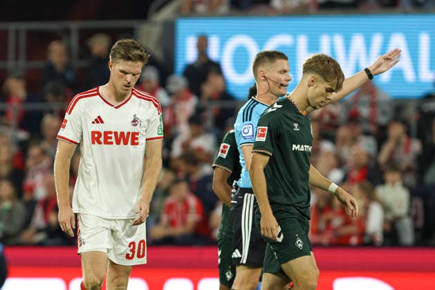 Marius Buelter (1. FC Koeln) ist enttaeuscht waehrend des Spiels der 1. Bundesliga zwischen 1. FC Koeln und SV Werder Bremen, RheinEnergieStadion am 12. September 2026 in Koeln, Deutschland. (Foto von Oliver Kaelke DeFodi Images) +++ Marius Buelter (1. FC Koeln) looks dejected during the Bundesliga match between 1. FC Koeln and SV Werder Bremen at RheinEnergieStadion on September 12, 2026 in Cologne, Germany. (Photo by Oliver Kaelke DeFodi Images) DFB DFL REGULATIONS PROHIBIT ANY USE OF PHOTOGRAPHS AS IMAGE SEQUENCES AND OR QUASI-VIDEO. (Photo by Oliver Kaelke DeFodi Images) - *** Marius Buelter of 1. FC Köln looks dejected during the Bundesliga match between 1. FC Köln and SV Werder Bremen, RheinEnergieStadion on September 12, 2026, in Cologne, Germany. Photo by Oliver Kaelke, DeFodi Images. Marius Buelter of 1. FC Köln looks dejected during the Bundesliga match between 1. FC Köln and SV Werder Bremen at RheinEnergieStadion on September 12, 2026 in Cologne, Germany. Photo by Oliver Kaelke, DeFodi Images. DFB and DFL regulations prohibit any use of photographs as image sequences and or quasi-video. Photo by Oliver Kaelke, DeFodi Images.
