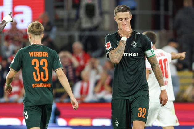 Marco Friedel (SV Werder Bremen) ist enttaeuscht waehrend des Spiels der 1. Bundesliga zwischen 1. FC Koeln und SV Werder Bremen, RheinEnergieStadion am 12. September 2026 in Koeln, Deutschland. (Foto von Oliver Kaelke DeFodi Images) +++ Marco Friedel (SV Werder Bremen) looks dejected during the Bundesliga match between 1. FC Koeln and SV Werder Bremen at RheinEnergieStadion on September 12, 2026 in Cologne, Germany. (Photo by Oliver Kaelke DeFodi Images) DFB DFL REGULATIONS PROHIBIT ANY USE OF PHOTOGRAPHS AS IMAGE SEQUENCES AND OR QUASI-VIDEO. (Photo by Oliver Kaelke DeFodi Images) - *** Marco Friedel of SV Werder Bremen looks dejected during the Bundesliga match between 1. FC Köln and SV Werder Bremen, RheinEnergieStadion on September 12, 2026, in Cologne, Germany. Photo by Oliver Kaelke, DeFodi Images. Marco Friedel of SV Werder Bremen looks dejected during the Bundesliga match between 1. FC Köln and SV Werder Bremen at RheinEnergieStadion on September 12, 2026 in Cologne, Germany. Photo by Oliver Kaelke, DeFodi Images. DFB and DFL regulations prohibit any use of photographs as image sequences and or quasi-video. Photo by Oliver Kaelke, DeFodi Images.
