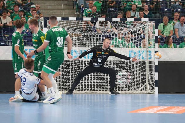 Handball, HBL2: SC DHfK Leipzig - VfL Lübeck-Schwartau; 12.09.2026 Torwart Tomas Mrkva (16, SC DHfK Leipzig). Handball, 2. Bundesliga, Saison 2026 2027, 3. Spieltag: SC DHfK Leipzig vs. VfL Lübeck-Schwartau am 12.09.2026 in der Quarterback Immobilien Arena Leipzig. Copyright: xBEAUTIFULxSPORTS JanxKaeferx