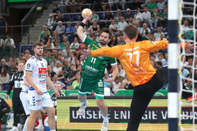 Handball, HBL2: SC DHfK Leipzig - VfL Lübeck-Schwartau; 12.09.2026 Lukas Binder (11, SC DHfK Leipzig). Handball, 2. Bundesliga, Saison 2026 2027, 3. Spieltag: SC DHfK Leipzig vs. VfL Lübeck-Schwartau am 12.09.2026 in der Quarterback Immobilien Arena Leipzig. Copyright: xBEAUTIFULxSPORTS JanxKaeferx