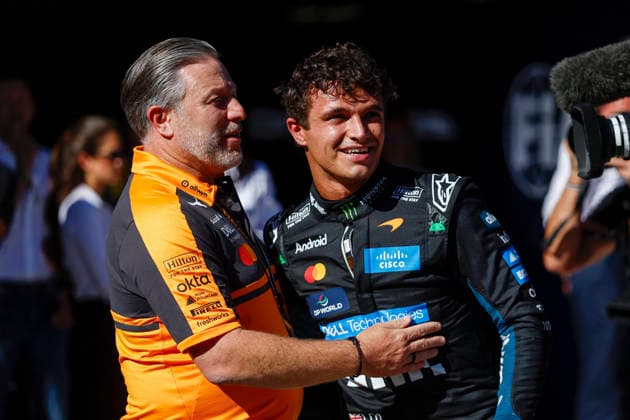 Madrid: Motorsport: FIA F1 Grand Prix of Spain, Formula 1 2026 on September, 12, 2026, (Photo by Hoch Zwei) BROWN Zak (usa), CEO of of McLaren Racing¨¨01 NORRIS Lando (gbr), McLaren F1 Team MCL40, action Madrid Spain *** Madrid Motorsport FIA F1 Grand Prix of Spain, Formula 1 2026 on September 12, 2026, Photo by Hoch Zwei BROWN Zak (USA), CEO of McLaren Racing¨¨01 NORRIS Lando (GBR), McLaren F1 Team MCL40, in action in Madrid, Spain