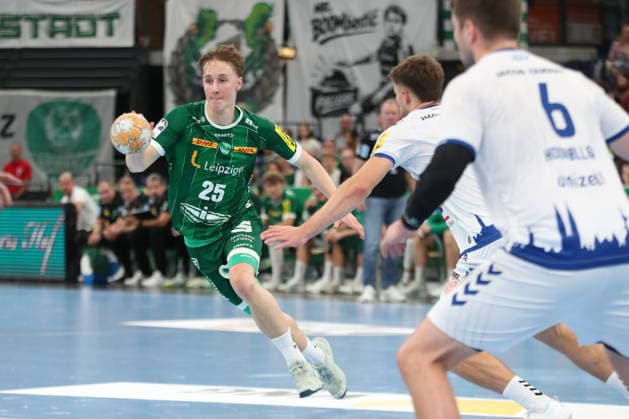 Handball, HBL2: SC DHfK Leipzig - VfL Lübeck-Schwartau; 12.09.2026 Caspar Gauer (25, SC DHfK Leipzig). Handball, 2. Bundesliga, Saison 2026 2027, 3. Spieltag: SC DHfK Leipzig vs. VfL Lübeck-Schwartau am 12.09.2026 in der Quarterback Immobilien Arena Leipzig. Copyright: xBEAUTIFULxSPORTS JanxKaeferx
