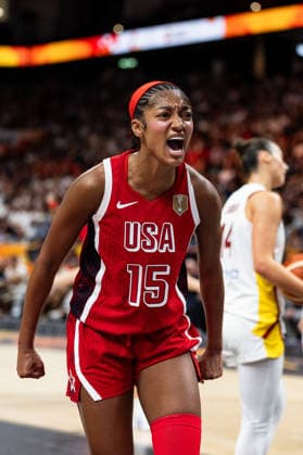 Angel Reese (USA, 15) jubelt Jubel, GER, Spanien vs. USA, Basketball, FIBA Women s World Cup 2026, Halbfinale, 12.09.2026 GER, Spanien vs. USA, Basketball, FIBA Women s World Cup 2026, Halbfinale, 12.09.2026 Berlin Copyright: xEibner-Pressefoto MaxxVincenx EP_MVN
