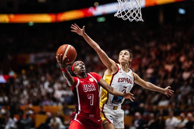 FIBA Women™s Basketball World Cup 2026: Spanien vs. USA, 12.09.2026 Kahleah Copper (USA, 7), Alba Torrens (Spanien, 7); Basketball, FIBA Women™s Basketball World Cup 2026, Final Phase, Halbfinale: Spanien vs. USA am 12.09.2026 in der Uber Arena, Berlin Copyright: xBEAUTIFULxSPORTS Tonhäuserx