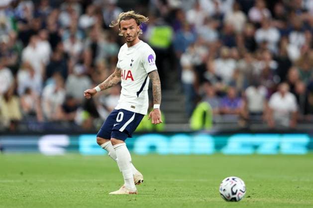 James Maddison of Tottenham Hotspur on the ball Tottenham Hotspur v Everton, Premier League, Football, Tottenham Hotspur Stadium, London, UK, 12 09 2026, England - 12 Sep 2026London Tottenham Hotspur Stadium England United Kingdom EDITORIAL USE ONLY No use with unauthorised audio, video, data, fixture lists, club league logos or live services. Online in-match use limited to 120 images, no video emulation. No use in betting, games or single club league player publications.  Copyright: xHanc WiredxPhotos Shutterstockx 17148125bs