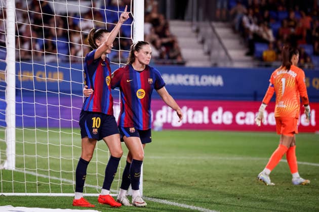 September 12, 2026, Sant Joan Despi, Barcelona, Spain: Caroline Graham of FC Barcelona, Barca celebrates a goal during the Spanish Women league, Liga F, football match played between FC Barcelona and Atletico de Madrid at Johan Cruyff Stadium on September 12, 2026 in Sant Joan Despi, Barcelona. FC Barcelona V Atletico De Madrid - Liga F  - ZUMAa181 20260912_zaa_a181_263 Copyright: xJavierxBorregox