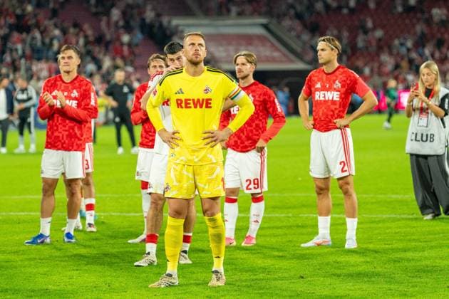 Thijs Dalinga (1.FC Koeln, 27), 24koe, Marvin Schwaebe (1.FC Koeln, 01), Jan Thielmann (1.FC Koeln, 29), Joel Schmied (1.FC Koeln, 02) 1.FC Köln vs. SV Werder Bremen, Fussball, Bundesliga, 3.Spieltag, Saison 2026 27, 12.09.2026, DFL REGULATIONS PROHIBIT ANY USE OF PHOTOGRAPHS AS IMAGE SEQUENCES AND OR QUASI-VIDEO, 1.FC Köln vs. SV Werder Bremen, Fussball, Bundesliga, 3.Spieltag, Saison 2026 27, 12.09.2026 Köln *** Thijs Dalinga 1 FC Cologne, 27, 24koe, Marvin Schwaebe 1 FC Cologne, 01, Jan Thielmann 1 FC Cologne, 29, Joel Schmied 1 FC Cologne, 02 1 FC Cologne vs. SV Werder Bremen, Soccer, Bundesliga, Matchday 3, 2026–27 Season, December 9, 2026, DFL regulations prohibit any use of photographs as image sequences and or quasi-video, 1. FC Köln vs. SV Werder Bremen, Soccer, Bundesliga, Matchday 3, 2026–27 Season, September 12, 2026, Cologne Copyright: xEibner-Pressefoto LukasxBaldygax EP_LBA
