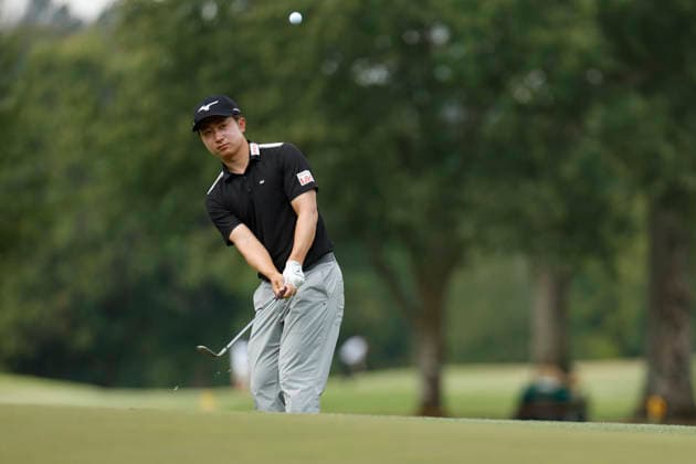 FRANKLIN, TN - SEPTEMBER 12: Yuta Sugiura watches his chip shot from the rough on No. 7 during the third round of the Simmons Bank Open for the Snedeker Foundation, September 12, 2026, at Vanderbilt Legends Club in Franklin, Tennessee. (Photo by Matthew Maxey Icon Sportswire) GOLF: SEP 12 Korn Ferry Tour Simmons Bank Open EDITORIAL USE ONLY Icon260912045
