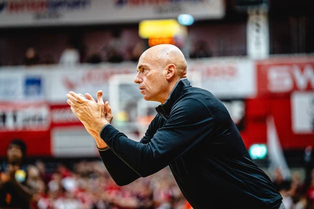 12.09.2026, xhfmx, Basketball BBL Pokal, Giessen 46ers - Chemnitz 99ers Rodrigo Pastore (Coach Chemnitz 99ers) Giessen