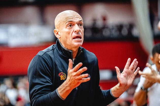 12.09.2026, xhfmx, Basketball BBL Pokal, Giessen 46ers - Chemnitz 99ers Rodrigo Pastore (Coach Chemnitz 99ers) Giessen