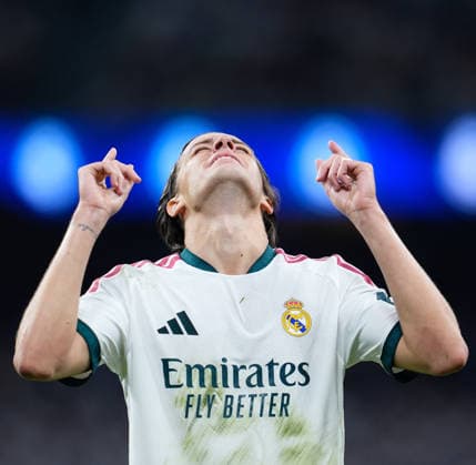 September 12, 2026, Madrid, Madrid, Spain: Alvaro Carreras of Real Madrid CF celebrates after scoring his team s second goal during the Spanish League, LaLiga EA Sports, football match played between Real Madrid and Rayo Vallecano at Bernabeu stadium on September 12, 2026, in Madrid, Spain. Real Madrid V Rayo Vallecano - LaLiga EA Sports  - ZUMAa181 20260912_zaa_a181_282 Copyright: xDennisxAgyemanx