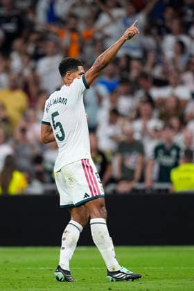 September 12, 2026, Madrid, Madrid, Spain: Jude Bellingham of Real Madrid CF celebrates after scoring his team s third goal during the Spanish League, LaLiga EA Sports, football match played between Real Madrid and Rayo Vallecano at Bernabeu stadium on September 12, 2026, in Madrid, Spain. Real Madrid V Rayo Vallecano - LaLiga EA Sports  - ZUMAa181 20260912_zaa_a181_314 Copyright: xOscarxJ.xBarrosox