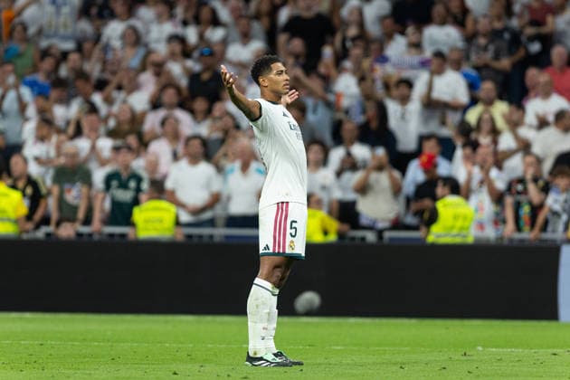 September 12, 2026, Madrid, Madrid, Spain: Jude Bellingham of Real Madrid CF celebrates after scoring a goal during La Liga football match between Real Madrid CF and Rayo Vallecano at Santiago Bernabeu Stadium in Madrid, Spain, September 12, 2026 Soccer 2026: Real Madrid CF Vs Rayo Vallecano  - ZUMAa206 20260912_zsp_a206_023 Copyright: xRubenxAlbarranx