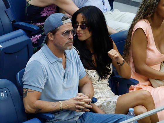 Actor Brad Pitt and his girlfriend Ines de Ramon watch the Women s Finals match in Arthur Ashe Stadium at the 2026 US Open Tennis Championship at the USTA Billie Jean King National Tennis Center in New York City on Saturday, September 12, 2026.  NYP20260912602 COREYxSIPKIN