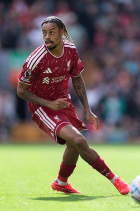 Liverpool v Fulham - Premier League 2026 27 LIVERPOOL, ENGLAND - SEPTEMBER 12: Bradley Barcola of Liverpool in action during the Premier League 2026 27 match between Liverpool FC and Fulham at Anfield on September 12, 2026 in Liverpool, England. Bradley Barcola Liverpool Anfield England United Kingdom Copyright: xVisionhausx 776515686