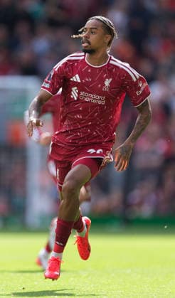 Liverpool v Fulham - Premier League 2026 27 LIVERPOOL, ENGLAND - SEPTEMBER 12: Bradley Barcola of Liverpool in action during the Premier League 2026 27 match between Liverpool FC and Fulham at Anfield on September 12, 2026 in Liverpool, England. Bradley Barcola Liverpool Anfield England United Kingdom Copyright: xVisionhausx 776515686
