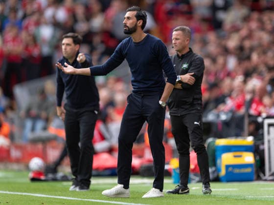 Liverpool v Fulham - Premier League 2026 27 LIVERPOOL, ENGLAND - SEPTEMBER 12: Alvaro Arbeloa, Manager of Fulham and Andoni Iraola, Manager of Liverpool, during the Premier League 2026 27 match between Liverpool FC and Fulham at Anfield on September 12, 2026 in Liverpool, England. Alvaro Arbeloa; Andoni Iraola Liverpool Anfield England United Kingdom Copyright: xVisionhausx 776515686