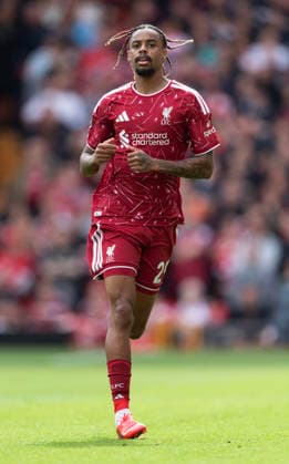 Liverpool v Fulham - Premier League 2026 27 LIVERPOOL, ENGLAND - SEPTEMBER 12: Bradley Barcola of Liverpool in action during the Premier League 2026 27 match between Liverpool FC and Fulham at Anfield on September 12, 2026 in Liverpool, England. Bradley Barcola Liverpool Anfield England United Kingdom Copyright: xVisionhausx 776515686