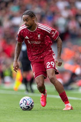 Liverpool v Fulham - Premier League 2026 27 LIVERPOOL, ENGLAND - SEPTEMBER 12: Bradley Barcola of Liverpool in action during the Premier League 2026 27 match between Liverpool FC and Fulham at Anfield on September 12, 2026 in Liverpool, England. Bradley Barcola Liverpool Anfield England United Kingdom Copyright: xVisionhausx 776515686