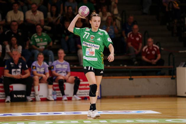 2. Alsco Handball Bundesliga Frauen - 3. Spieltag: Füchse Berlin - Rostocker Handball Club Leoni Baßiner (Füchse Berlin, 77) am 12.09.2026 in der Sporthalle Charlottenburg, Berlin (Berlin) Berlin Sporthalle Charlottenburg Berlin Deutschland