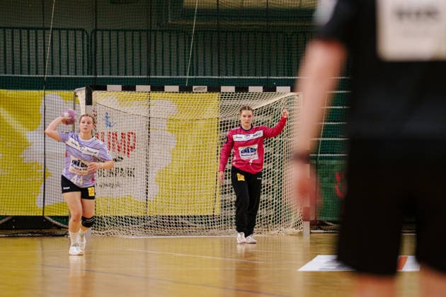 2. Alsco Handball Bundesliga Frauen - 3. Spieltag: Füchse Berlin - Rostocker Handball Club Lena Clasen (Rostocker Handball Club, 1) ballt die Faust am 12.09.2026 in der Sporthalle Charlottenburg, Berlin (Berlin) Berlin Sporthalle Charlottenburg Berlin Deutschland