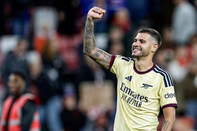 Sunderland v Arsenal Premier League Bruno Guimaraes of Arsenal celebrates his sides win during the Premier League match at the Stadium of Light, Sunderland 12 09 2026 UK Newspapers OUT Copyright: xJamiexJohnstonx FIL-23936-0140