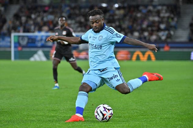 Ligue 1 McDonald s 2026 27, Paris FC vs Olympique Lyonnais, Football Moses Simon of Paris FC during the Ligue 1 McDonald s 2026 27 match between Paris FC and Olympique Lyonnais at Stade Jean Bouin on September 12, 2026 in Paris, France. Paris Stade Jean Bouin France