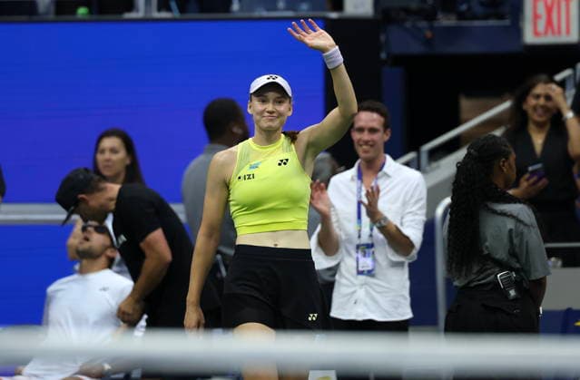 US Open tennis tournament - Day 14 Elena Rybakina of Kazakhstan celebrates after winning against Aryna Sabalenka of Belarus in the Women’s Singles Finals of the US Open Tennis Championships in Flushing Meadows, New York, USA, 12 September 2026. FLUSHING MEADOWS NEW YORK United States  Copyright: xSARAHxYENESELx