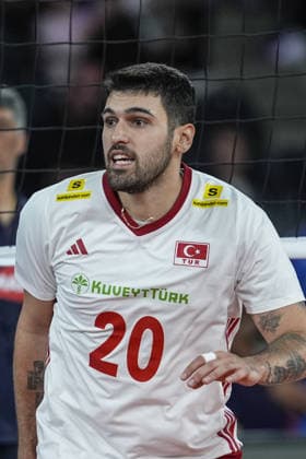 Turkiye v France - CEV EuroVolley 2026 Men CLUJ-NAPOCA, ROMANIA - SEPTEMBER 12: Turkiye’s Efe Bayram plays during the CEV EuroVolley 2026 Pool D match between Turkiye and France at BT Arena in Cluj-Napoca, Romania, on September 12, 2026. Osmancan Gurdogan Anadolu Cluj Romania. Editorial use only. Please get in touch for any other usage.  Copyright: x2026xAnadoluxOsmancanxGurdoganx
