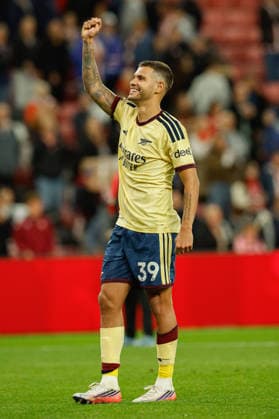 Sunderland v Arsenal, Premier League Bruno Guimaraes of Arsenal celebrates at full time 0-2 during the Sunderland v Arsenal Premier League match at the Stadium of Light, Sunderland, England on 12 September 2026 Credit: Craig Cowan Every Second Media Editorial use only. All images are copyright Every Second Media Limited. No images may be reproduced without prior permission. All rights reserved. Premier League and Football League images are subject to licensing agreements with Football DataCo Limited. see https: www.football-dataco.com Copyright: xIMAGO EveryxSecondxMediax ESM-2157-0127 CraigxCowanx xEveryxSecondxMediax