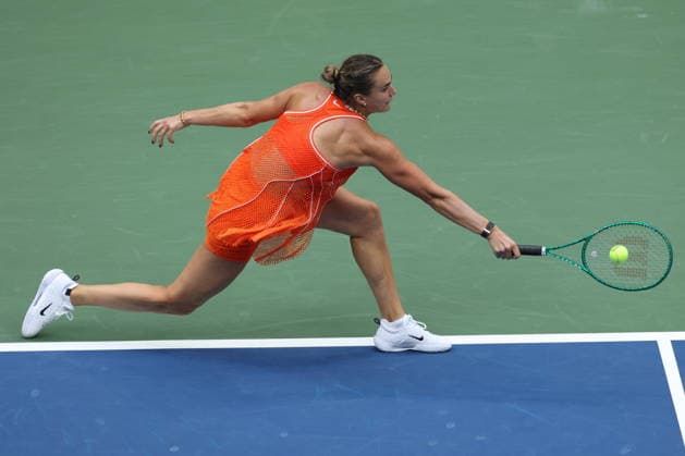 US Open tennis tournament - Day 14 Aryna Sabalenka of Belarus in action against Elena Rybakina of Kazakhstan during the Women s Singles Finals of the US Open Tennis Championships in Flushing Meadows, New York, USA, 12 September 2026. FLUSHING MEADOWS NEW YORK United States  Copyright: xBRIANxHIRSCHFELDx